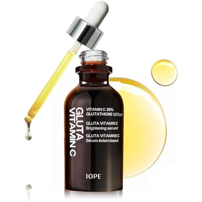 Iope GLUTA VITAMIN C BRIGHTENING SERUM - 25% PURE VITAMIN C AND 1,000PPM GLUTATHIONE, ANTI-AGING, REDUCES DARK SPOTS, KOREAN SKINCARE, 0.78OZ - Image 1